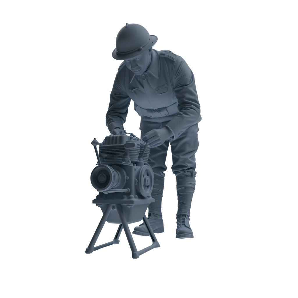 MRY-SFW SSTR265 WWI U.S. Army Logistics Soldier Maintenance Four-Person Group