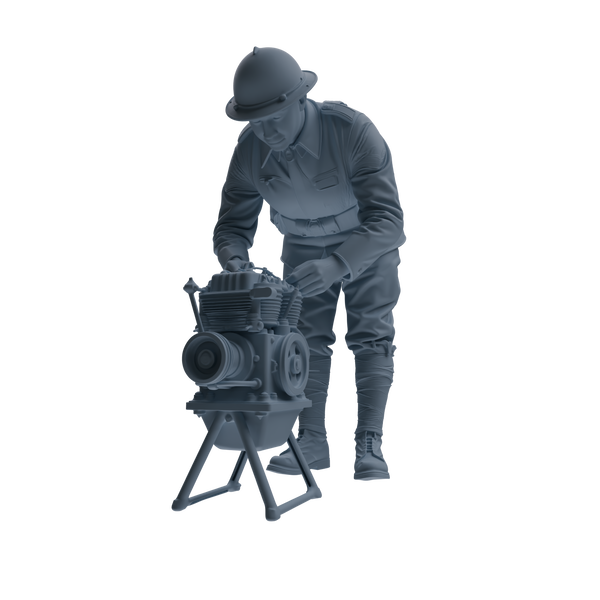 MRY-SFW SSTR265 WWI U.S. Army Logistics Soldier Maintenance Four-Person Group