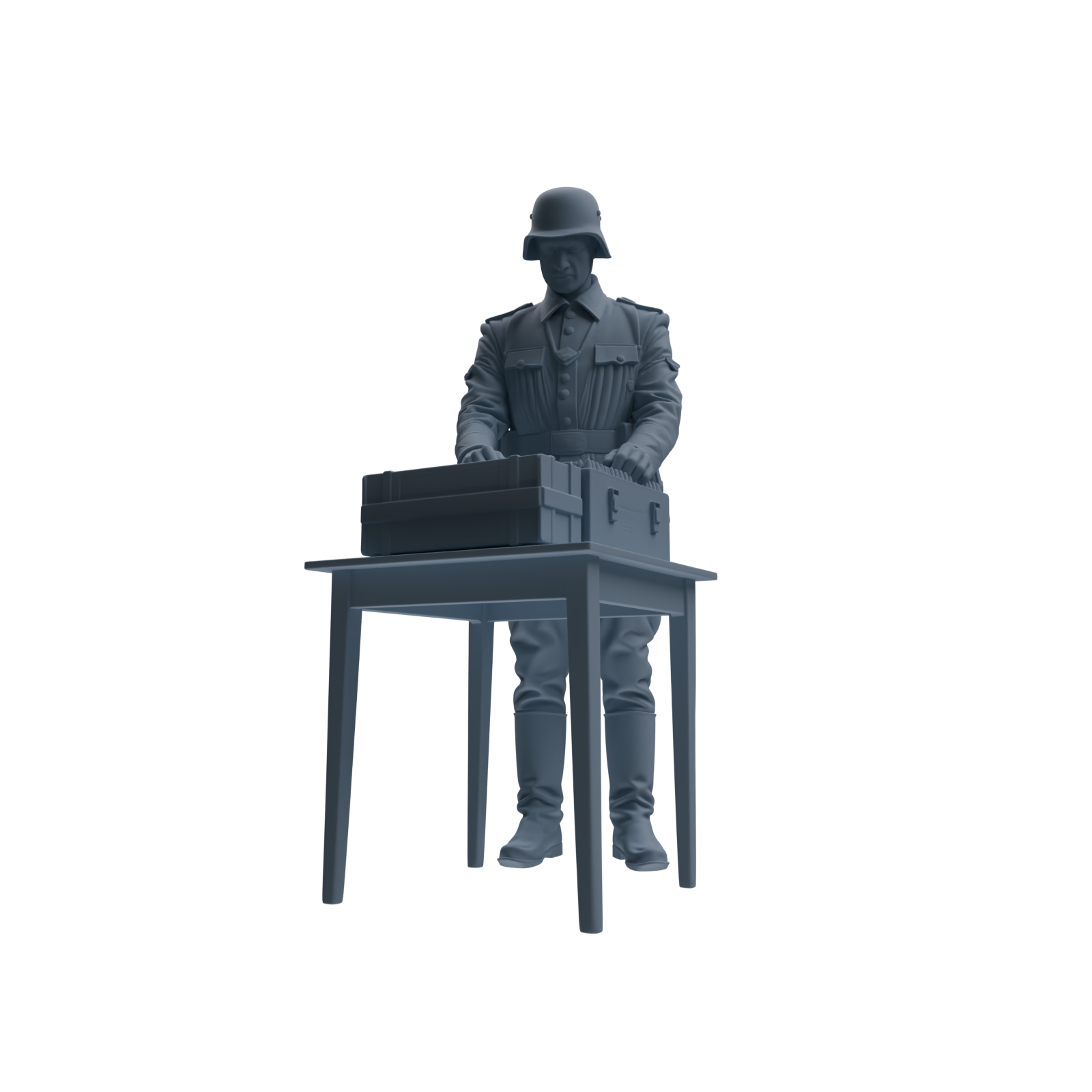 MRY-SFW SSTR219 WWII German Army Logistics Soldier Combat Readiness Four-Person Group
