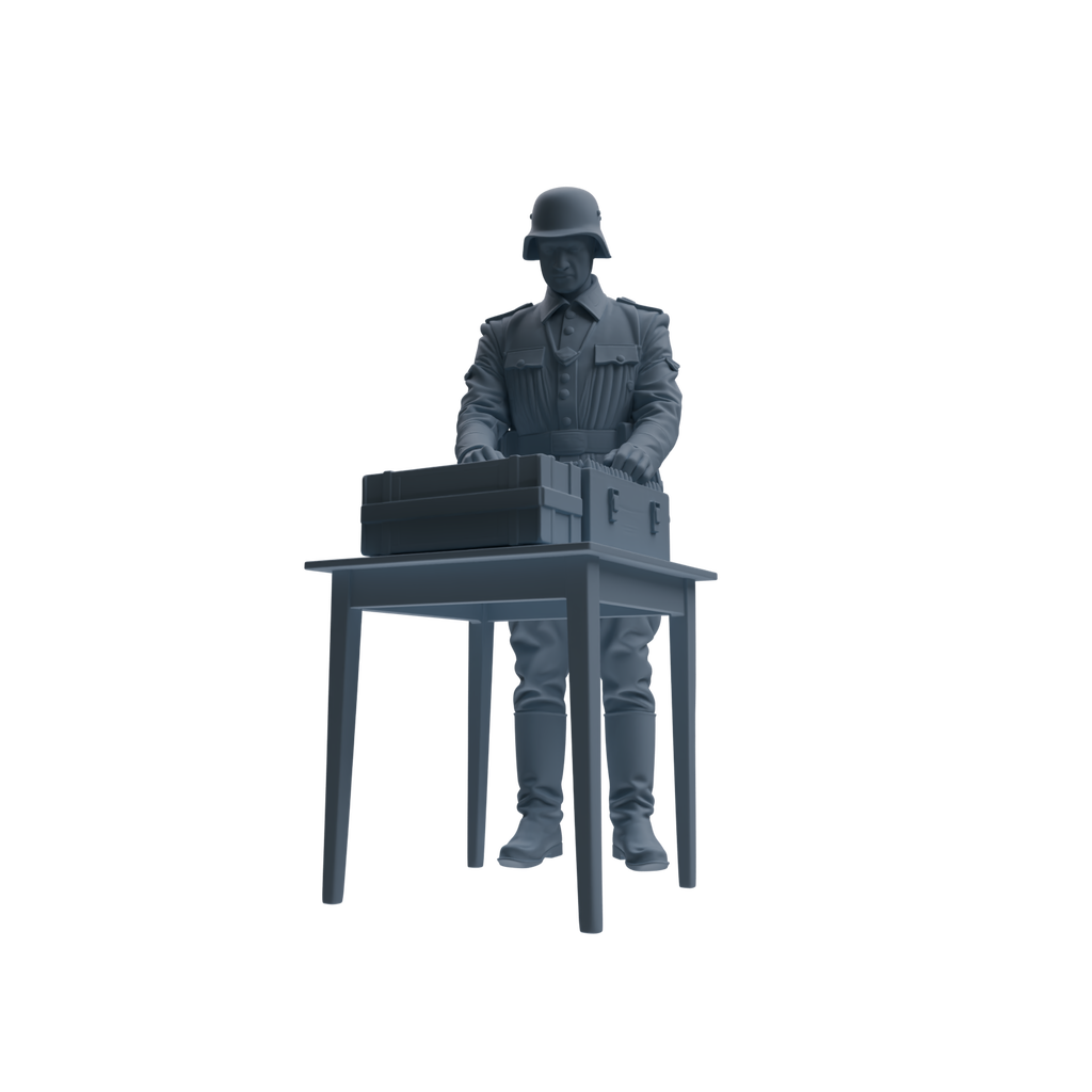 MRY-SFW SSTR219 WWII German Army Logistics Soldier Combat Readiness Four-Person Group