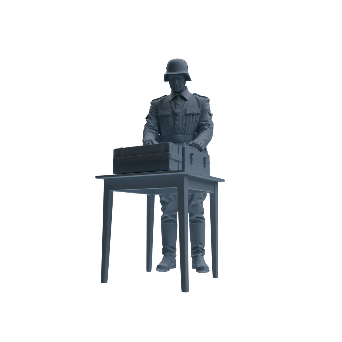 MRY-SFW SSTR219 WWII German Army Logistics Soldier Combat Readiness Four-Person Group — detail view 2