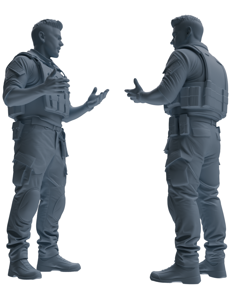 MRY-SFW SSTR010  Modern Navy SEAL Six-Person Conversation Group