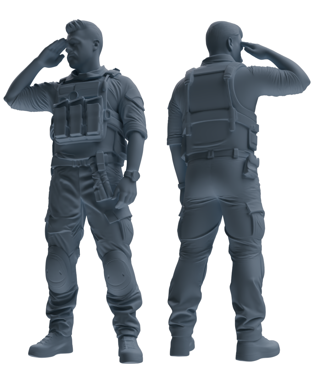 MRY-SFW SSTR013 Miniatures Soldier Model Kit Modern Navy SEAL Six-Person Saluting Group