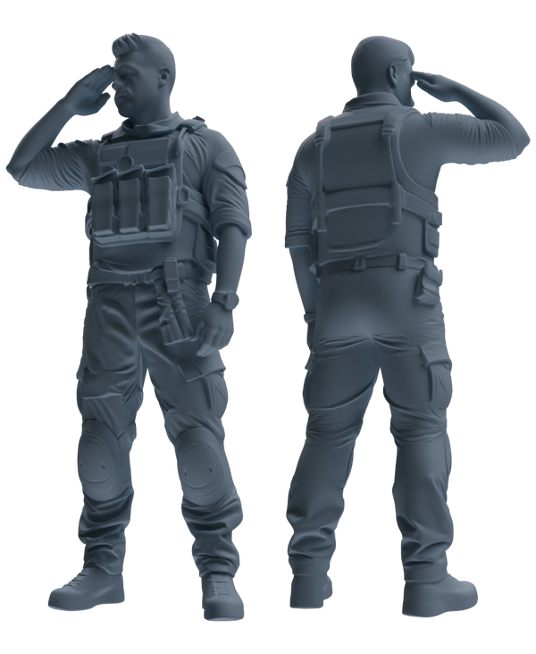 MRY-SFW SSTR013 Miniatures Soldier Model Kit Modern Navy SEAL Six-Person Saluting Group