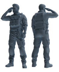 MRY-SFW SSTR013 Miniatures Soldier Model Kit Modern Navy SEAL Six-Person Saluting Group