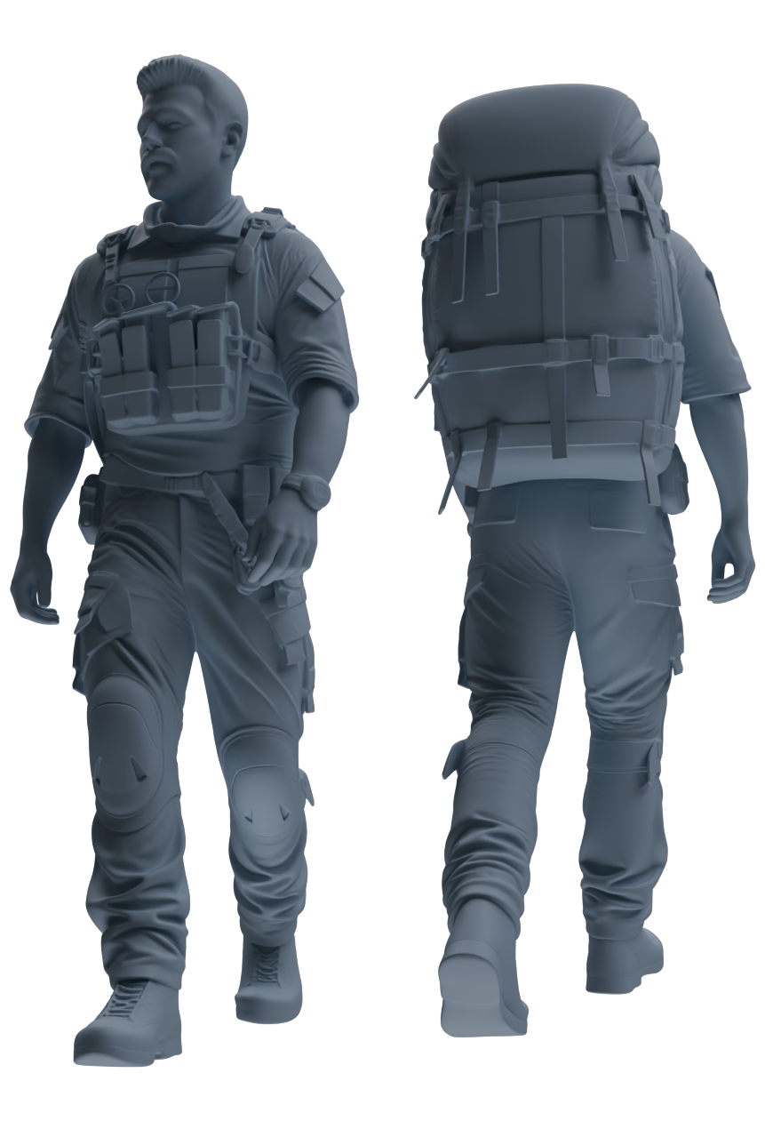 MRY-SFW SSTR020 Miniatures Soldier Model Kit Modern Navy SEAL Six-Person Foot March Group
