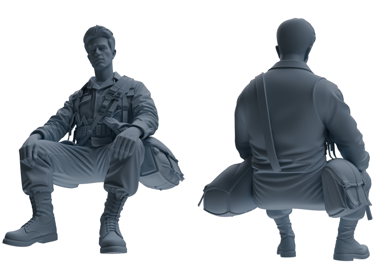 MRY-SFW SSTR061  Miniatures Soldier Model Kit Hacksaw Ridge Rescue Story WWII U.S. Army Six-Person Resting Group
