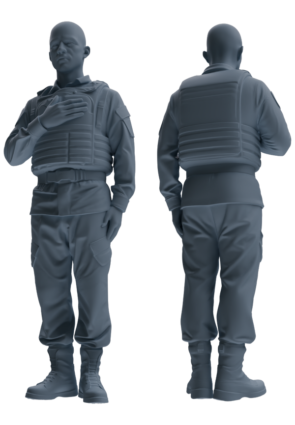 MRY-SFW SSTR032 Miniatures Soldier Model Kit 1993 Mogadishu Black Hawk Helicopter Soldier Praying Six-Person Group