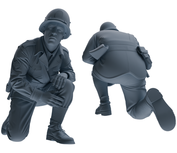 MRY-SFW SSTR074 Miniatures Soldier Model Kit Saving Ryan in Normandy WWII U.S. Army Six-Person Wounded Group