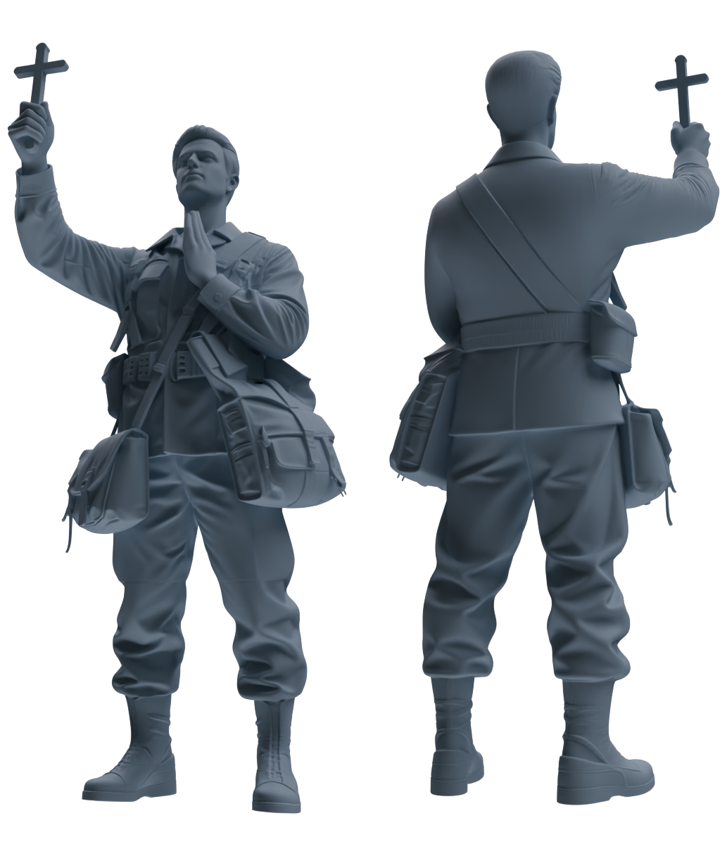 MRY-SFW SSTR058 Miniatures Soldier Model Kit Hacksaw Ridge Rescue Story WWII U.S. Army Six-Person Praying Group