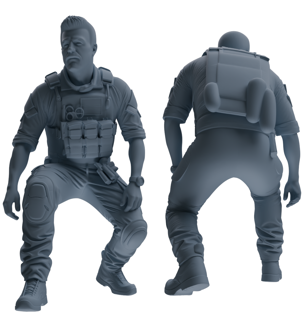 MRY-SFW SSTR015 Miniatures Soldier Model Kit Modern Navy SEAL Six-Person Ambush Group