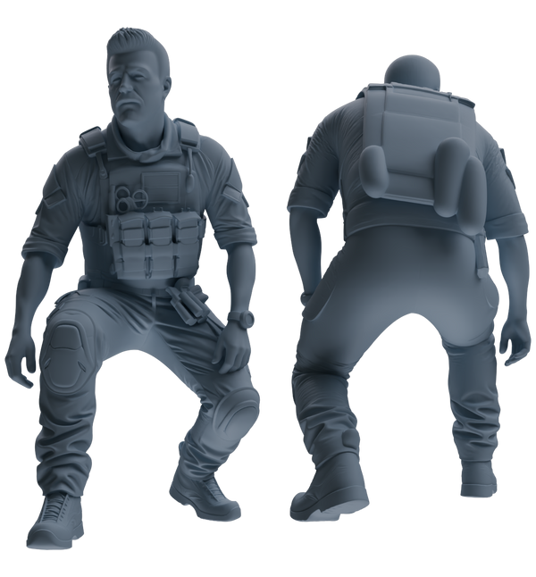MRY-SFW SSTR015 Miniatures Soldier Model Kit Modern Navy SEAL Six-Person Ambush Group