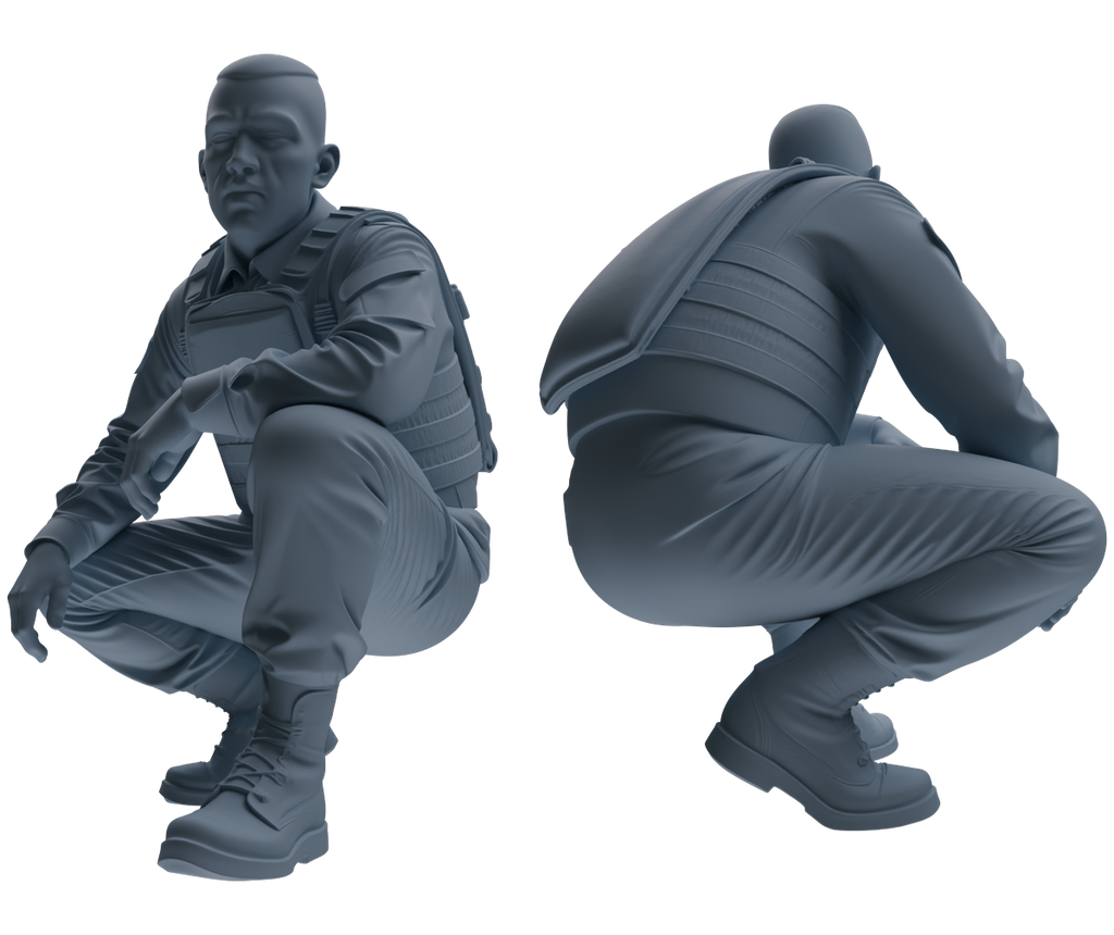MRY-SFW SSTR031 Miniatures Soldier Model Kit 1993 Mogadishu Black Hawk Helicopter Soldier Ambush Six-Person Group