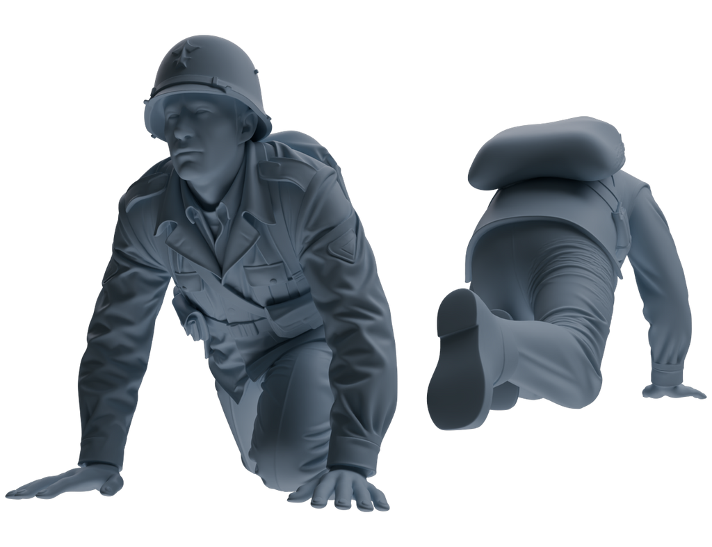 MRY-SFW SSTR072 Miniatures Soldier Model Kit Saving Ryan in Normandy WWII U.S. Army Six-Person Frontline Group