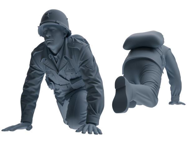 MRY-SFW SSTR072 Miniatures Soldier Model Kit Saving Ryan in Normandy WWII U.S. Army Six-Person Frontline Group