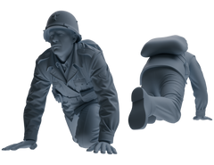 MRY-SFW SSTR072 Miniatures Soldier Model Kit Saving Ryan in Normandy WWII U.S. Army Six-Person Frontline Group