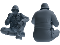 MRY-SFW SSTR068 Miniatures Soldier Model Kit Saving Ryan in Normandy WWII U.S. Army Six-Person Eating Group
