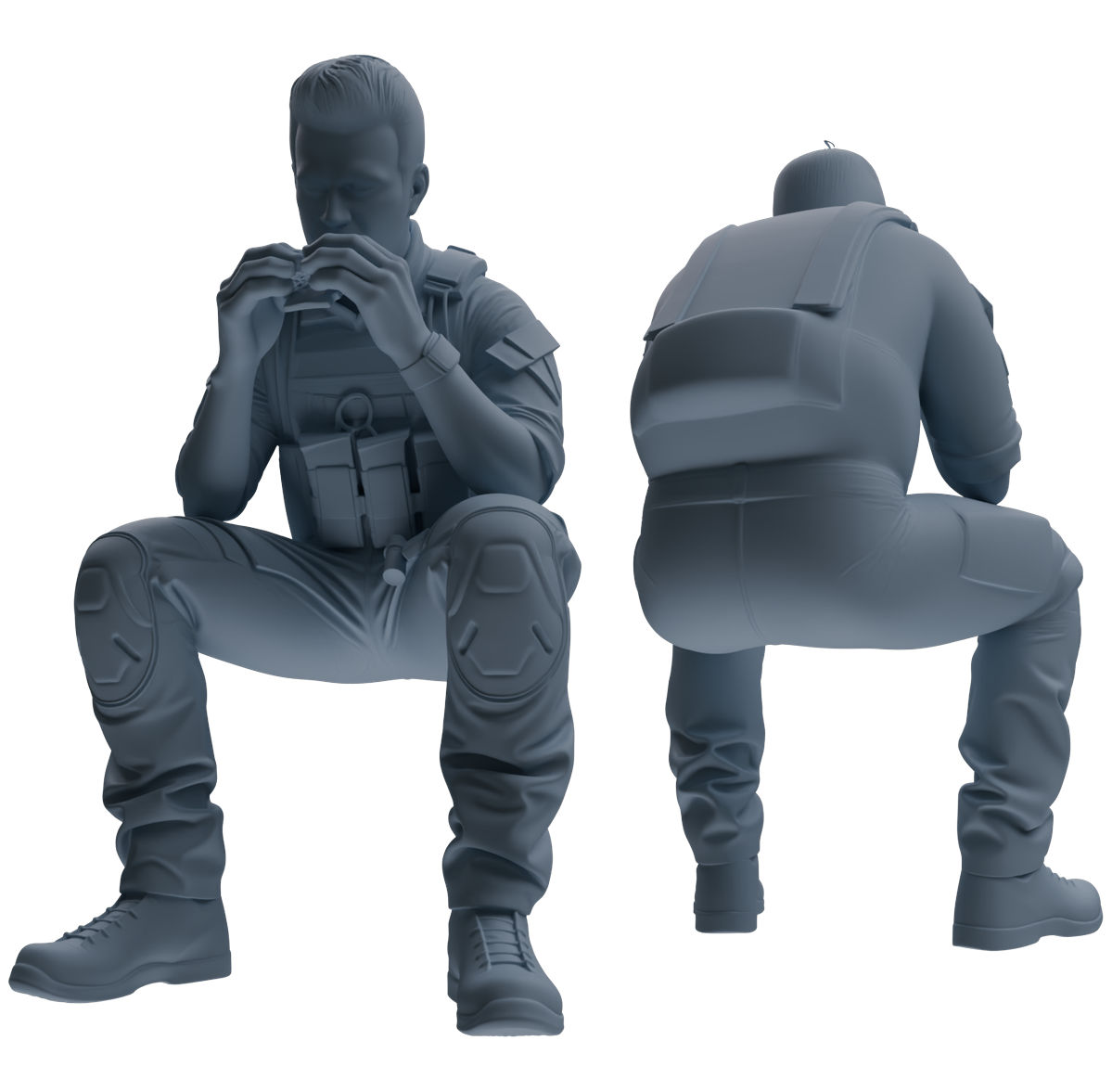 MRY-SFW SSTR012  Miniatures Soldier Model Kit Modern Navy SEAL Six-Person Eating Group