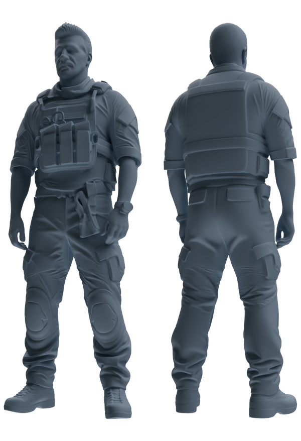 MRY-SFW SSTR025 Miniatures Soldier Model Kit Modern Navy SEAL Six-Person Guard Duty Group