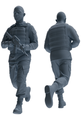 MRY-SFW SSTR036 Miniatures Soldier Model Kit 1993 Mogadishu Black Hawk Helicopter Soldier Patrol Six-Person Group