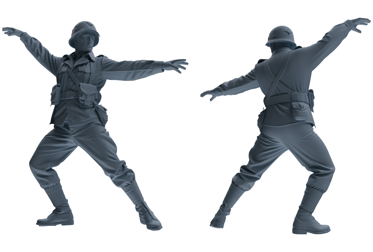 MRY-SFW SSTR066 Miniatures Soldier Model Kit Saving Ryan in Normandy WWII U.S. Army Six-Person Horseplay Group
