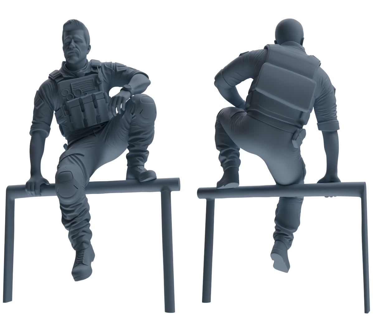 MRY-SFW SSTR008  Modern Navy SEAL Six-Person Obstacle Crossing Group