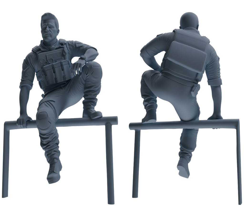 MRY-SFW SSTR008  Modern Navy SEAL Six-Person Obstacle Crossing Group