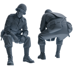 MRY-SFW SSTR075 Miniatures Soldier Model Kit Saving Ryan in Normandy WWII U.S. Army Six-Person Resting Group