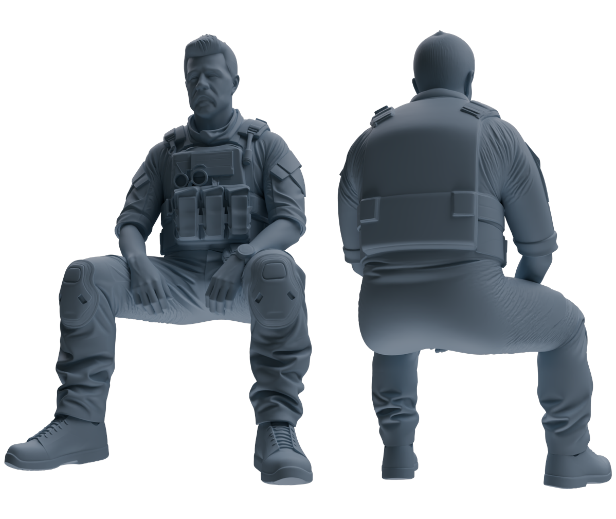 MRY-SFW SSTR021 Miniatures Soldier Model Kit Modern Navy SEAL Six-Person Rest Group