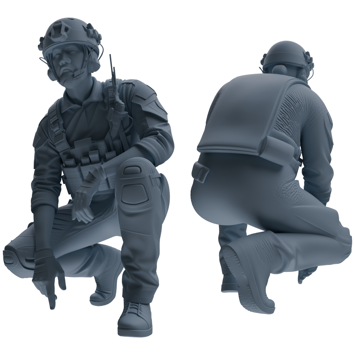 MRY-SFW SSTR037 Miniatures Soldier Model Kit 1993 Mogadishu Black Hawk Helicopter Soldier Combat Six-Person Group 2