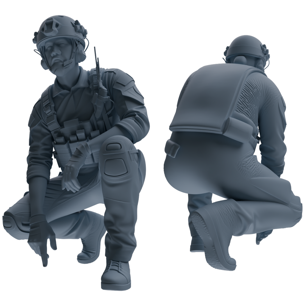 MRY-SFW SSTR037 Miniatures Soldier Model Kit 1993 Mogadishu Black Hawk Helicopter Soldier Combat Six-Person Group 2