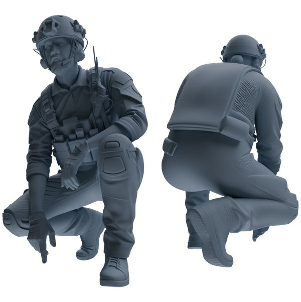 MRY-SFW SSTR037 Miniatures Soldier Model Kit 1993 Mogadishu Black Hawk Helicopter Soldier Combat Six-Person Group 2