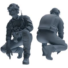 MRY-SFW SSTR037 Miniatures Soldier Model Kit 1993 Mogadishu Black Hawk Helicopter Soldier Combat Six-Person Group 2