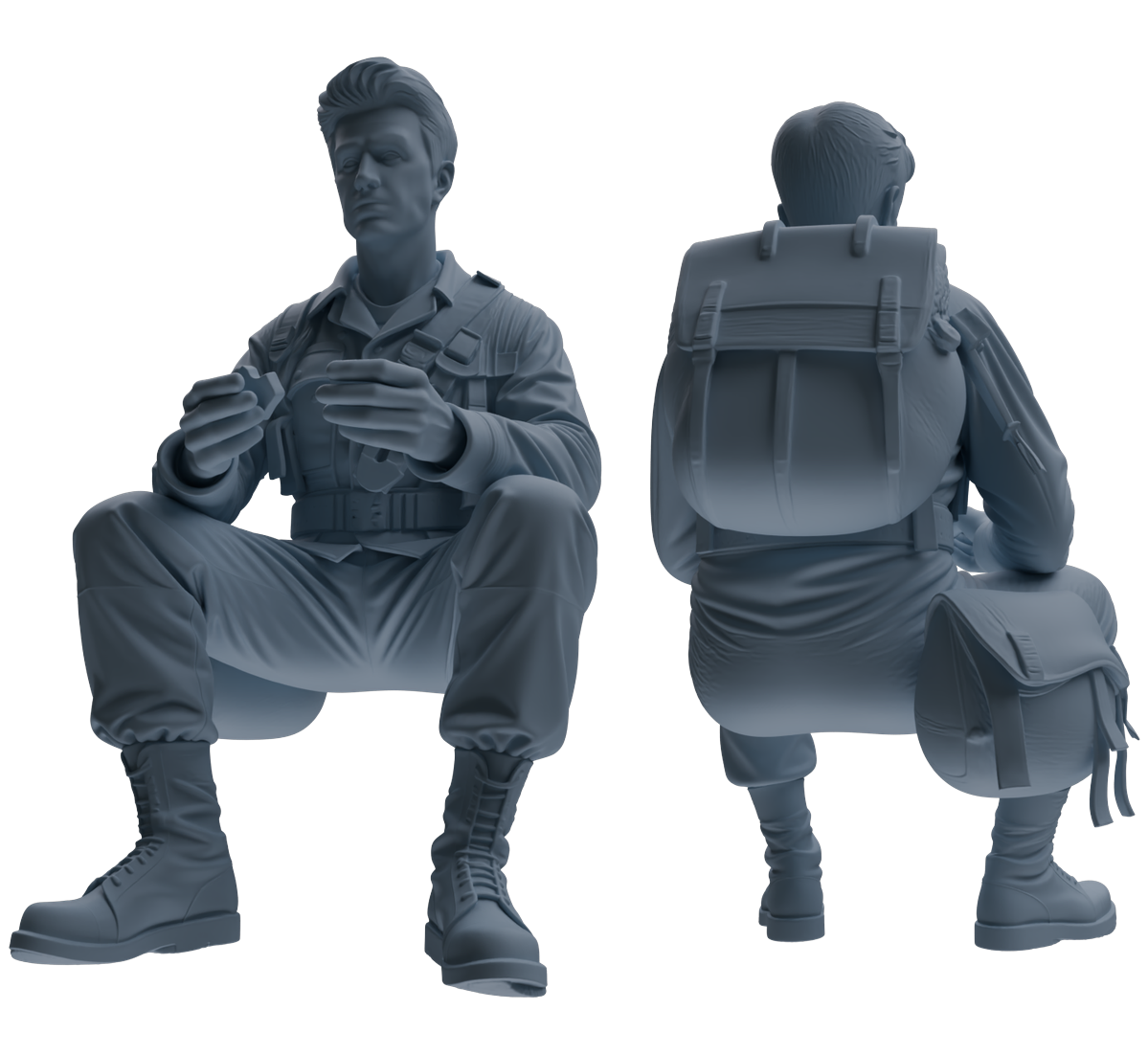 MRY-SFW SSTR053 Miniatures Soldier Model Kit Hacksaw Ridge Rescue Story WWII U.S. Army Six-Person Eating Group