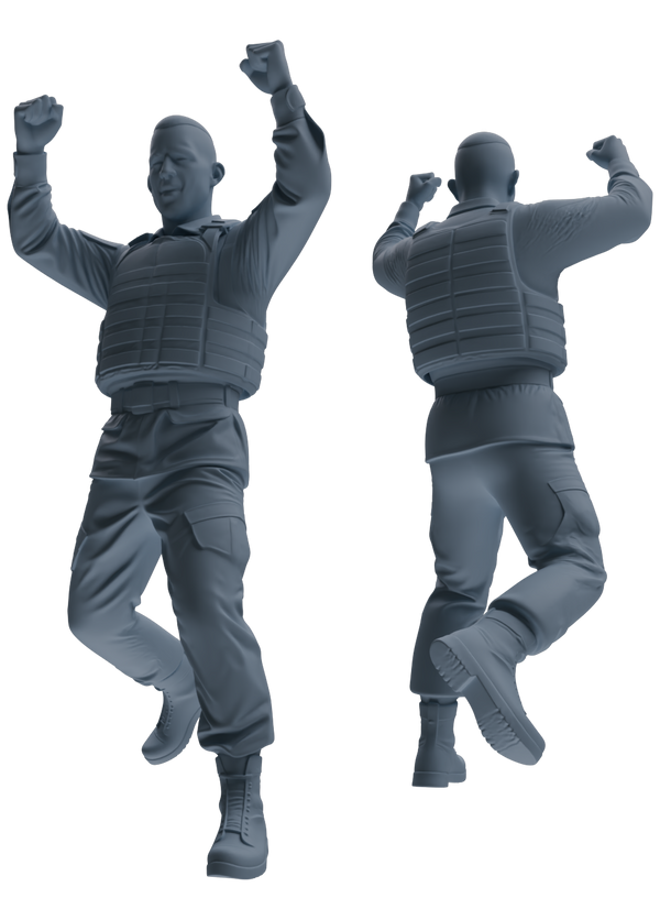 MRY-SFW SSTR033 Miniatures Soldier Model Kit 1993 Mogadishu Black Hawk Helicopter Soldier Celebrating Six-Person Group