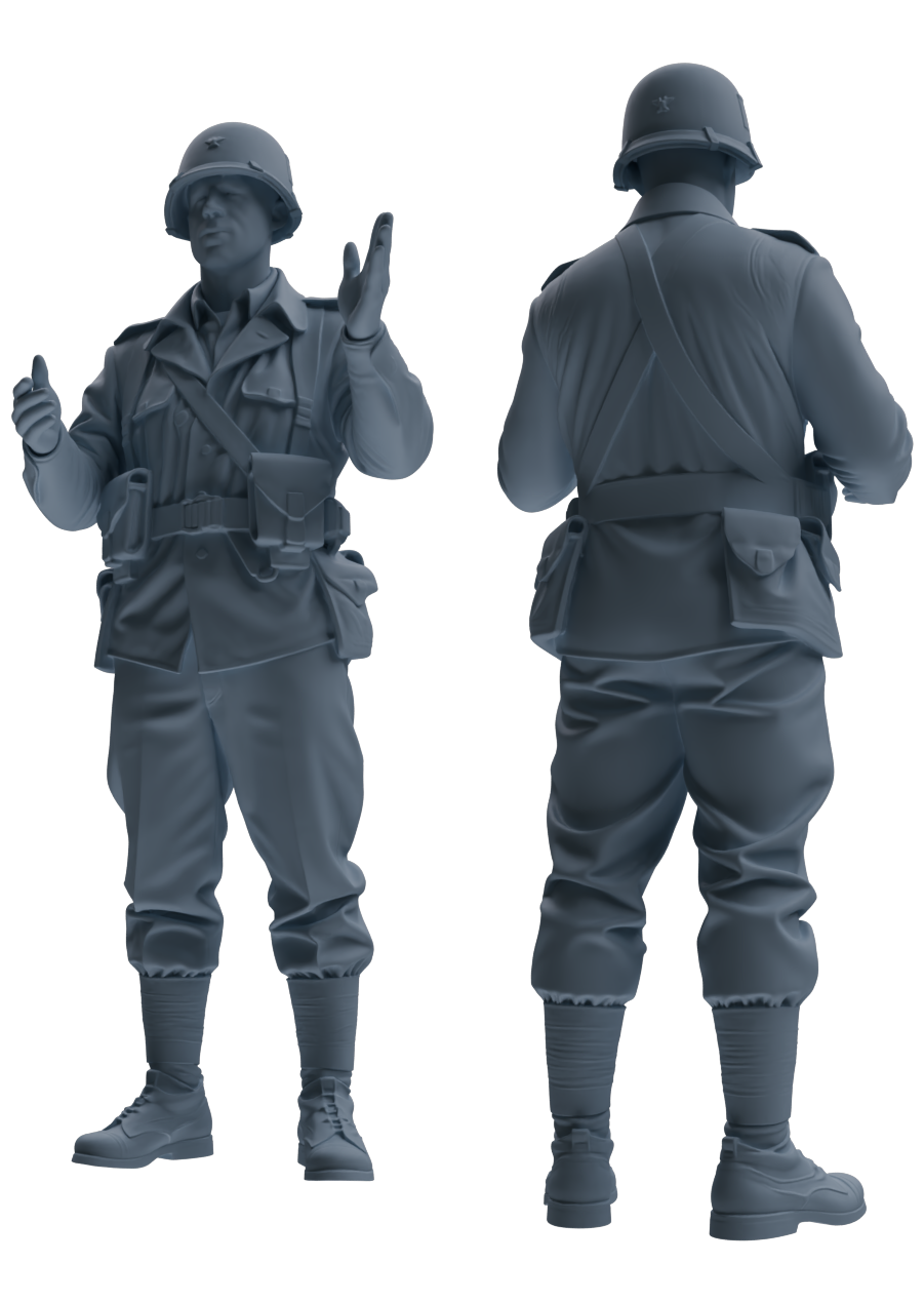 MRY-SFW SSTR067 Miniatures Soldier Model Kit Saving Ryan in Normandy WWII U.S. Army Six-Person Conversation Group