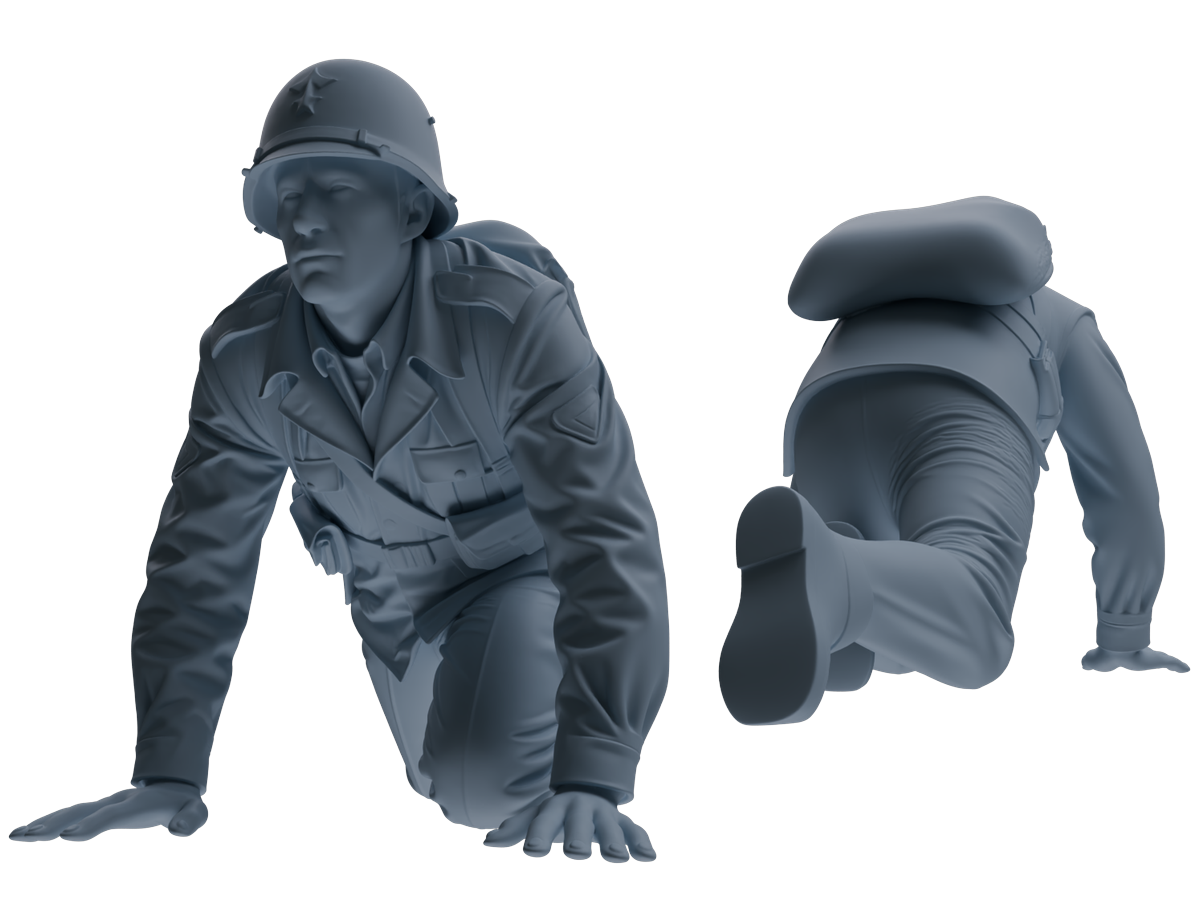 MRY-SFW SSTR070 Miniatures Soldier Model Kit Saving Ryan in Normandy WWII U.S. Army Six-Person Ambush Group