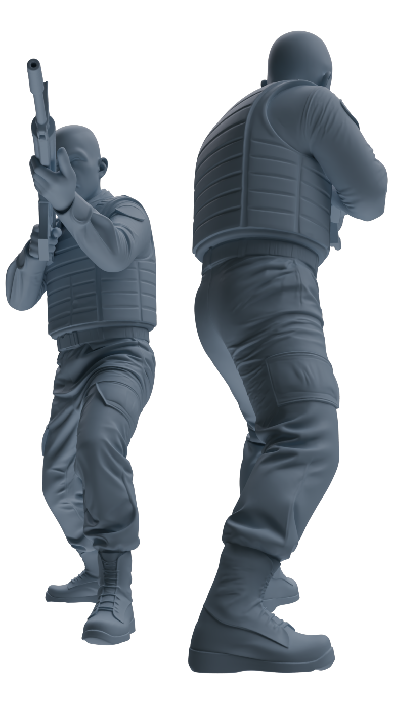 MRY-SFW SSTR027 Miniatures Soldier Model Kit 1993 Mogadishu Black Hawk Helicopter Soldier Assault Six-Person Group