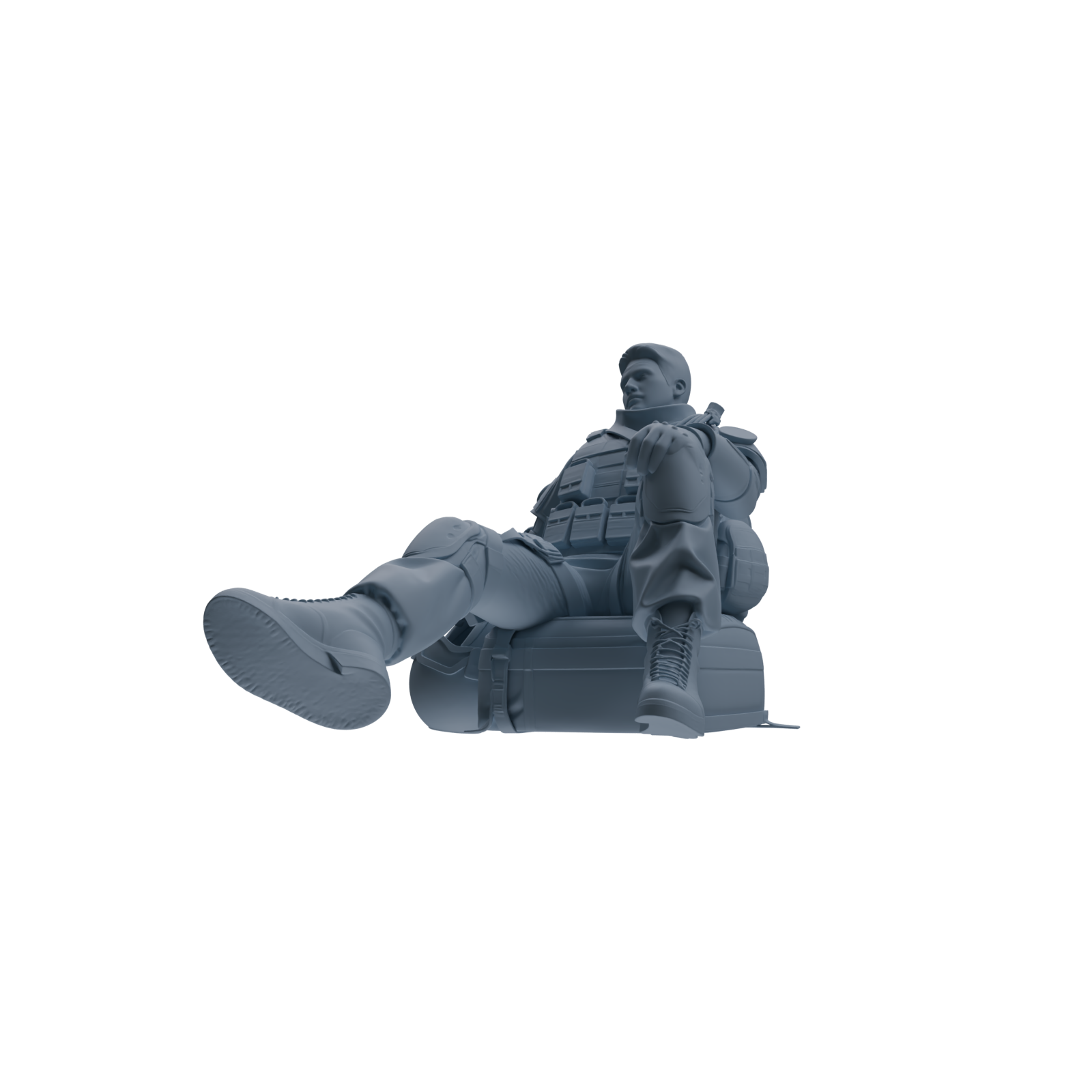 MRY-SFW SSTR333 Modern Counter-Terrorism SWAT Fire Support Operator Rest 3 Four-Person Group
