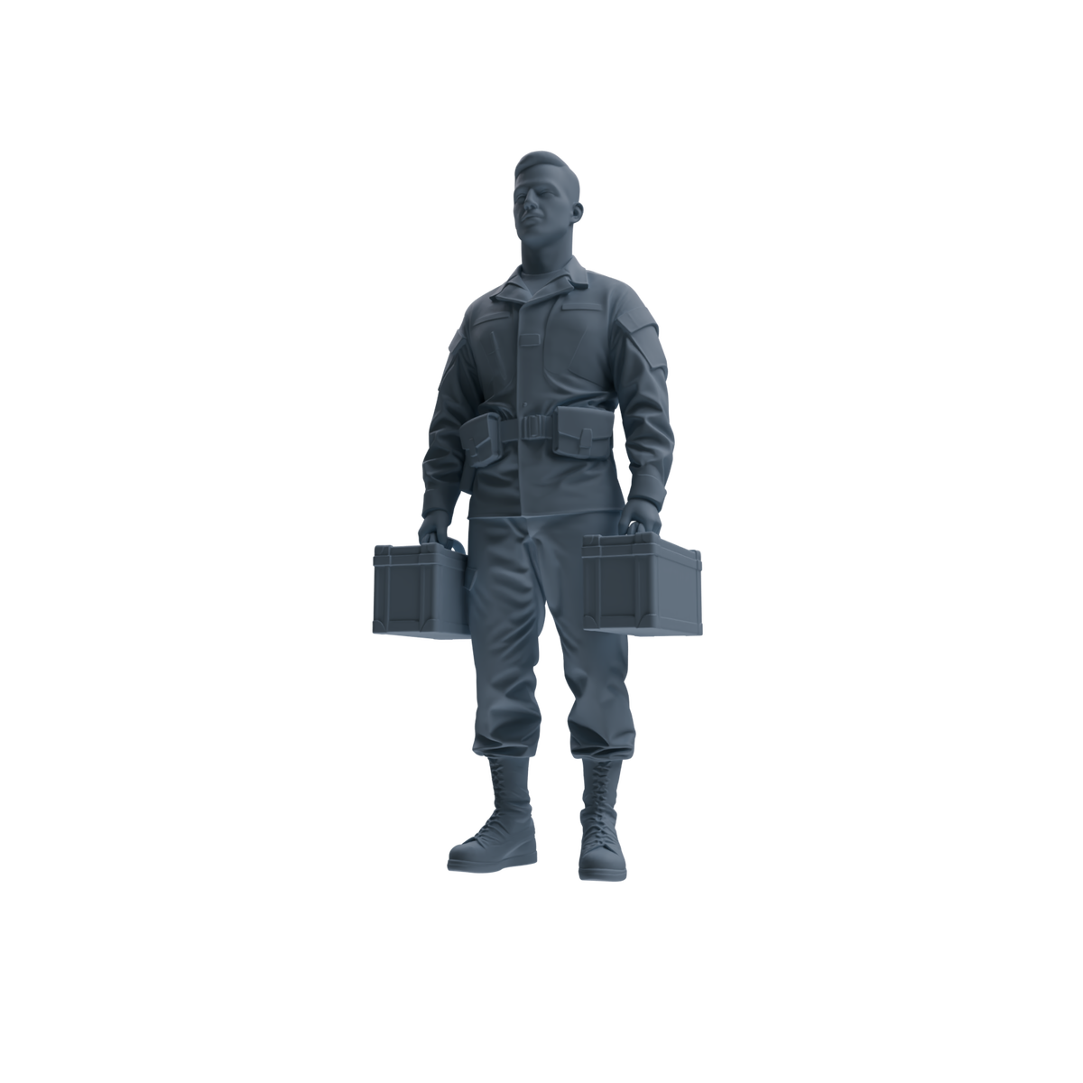 MRY-SFW SSTR244 Modern U.S. Army Logistics Soldier Logistics Four-Person Group — detail view 2