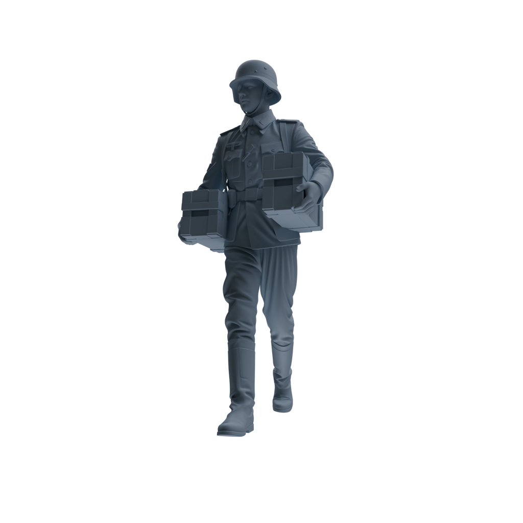 MRY-SFW SSTR218 WWII German Army Logistics Soldier Logistics Four-Person Group