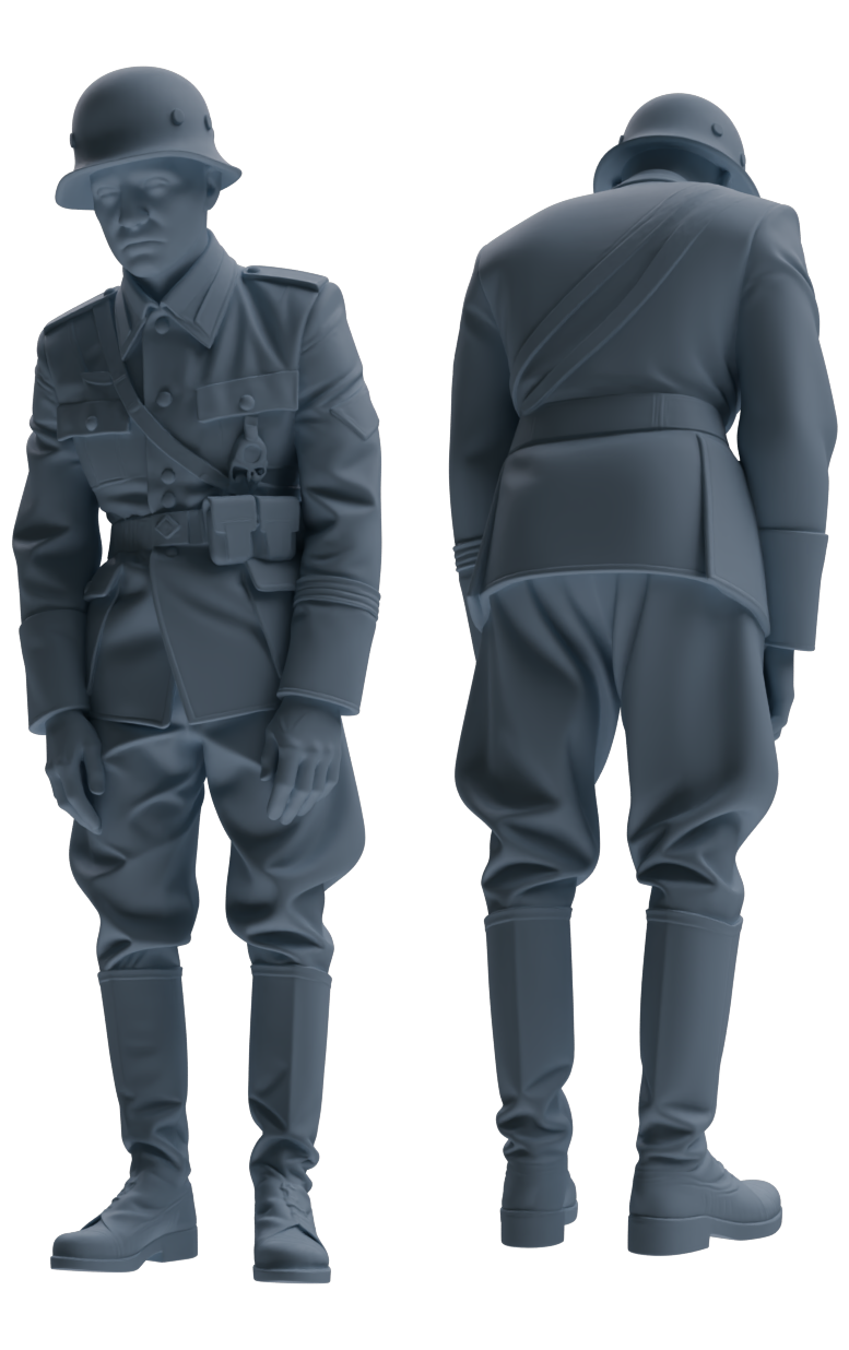 MRY-SFW SSTR001  Miniatures Soldier Model Kit WWII German Army Six-Person Officer Reprimand Group