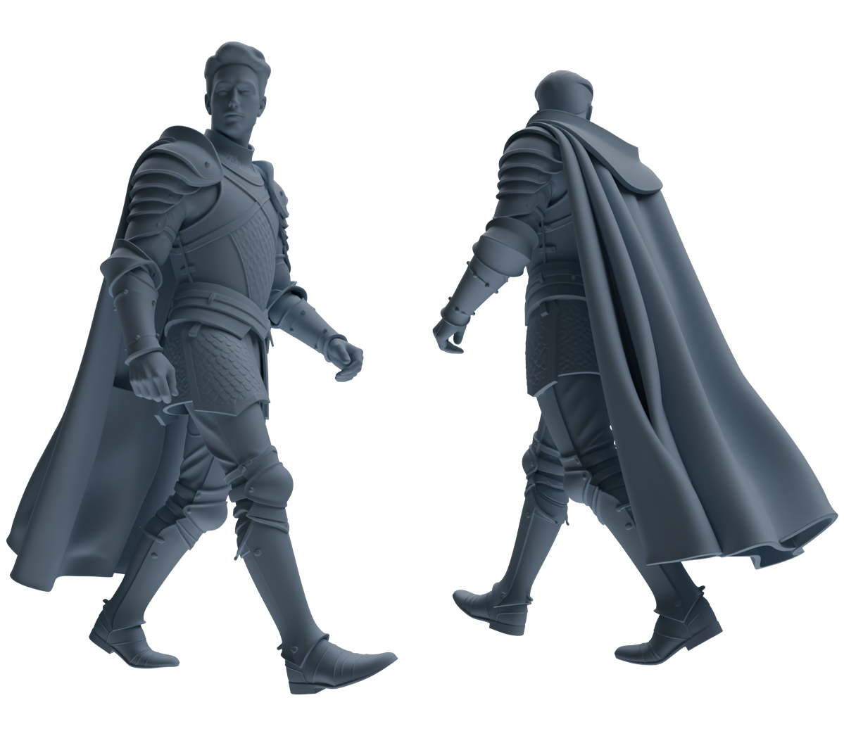 MRY-SFW SSTR079 Miniatures Soldier Model Kit Medieval Knight Without Helmet Six-Person Daily Routine 2