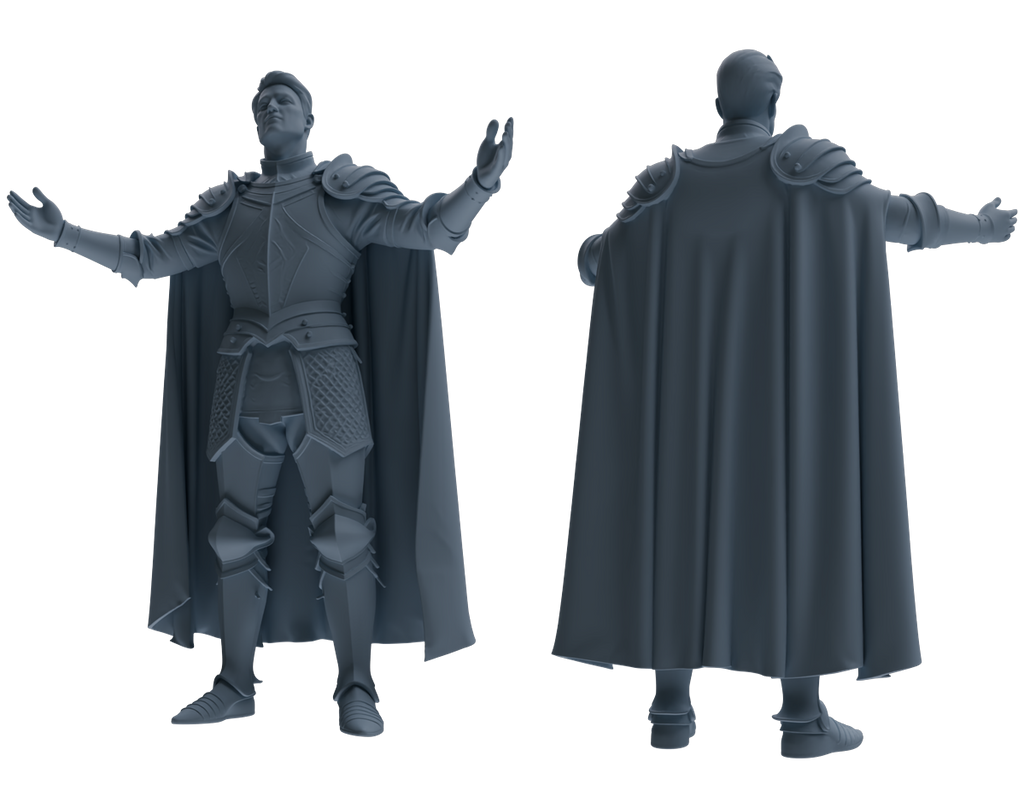 MRY-SFW SSTR083 Miniatures Soldier Model Kit Medieval Knight Without Helmet Five-Person Proclamation Group