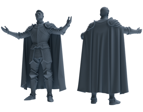 MRY-SFW SSTR083 Miniatures Soldier Model Kit Medieval Knight Without Helmet Five-Person Proclamation Group