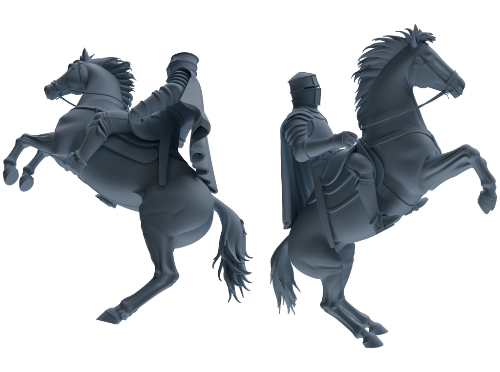 MRY-SFW SSTR087 Miniatures Soldier Model Kit Medieval Knight Five-Person Escort Group