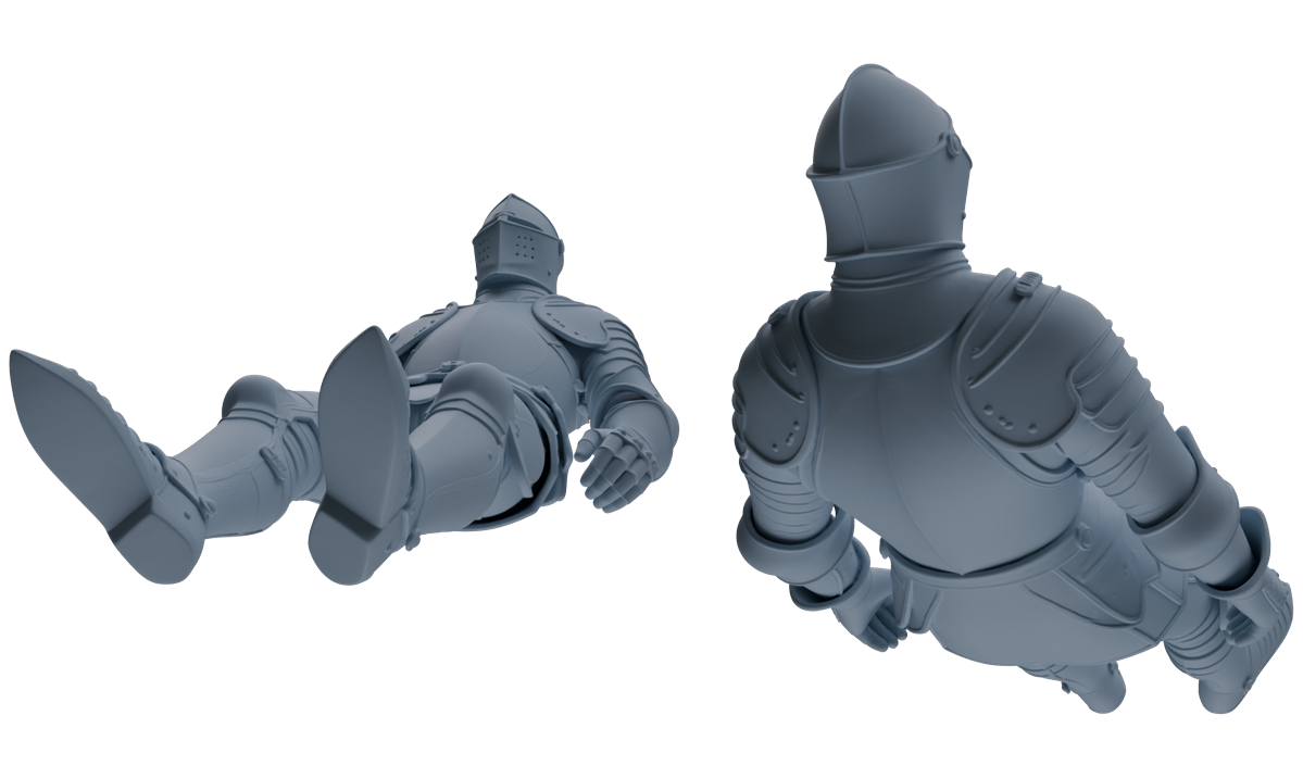 MRY-SFW SSTR095 Miniatures Soldier Model Kit Medieval Knight Six-Person Rest Group 2