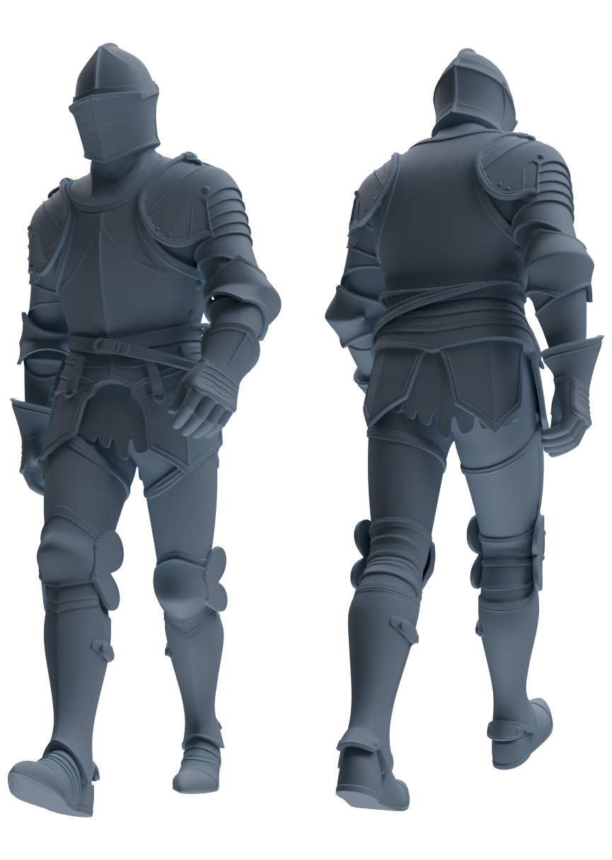 MRY-SFW SSTR094 Miniatures Soldier Model Kit Medieval Knight Six-Person Marching Group