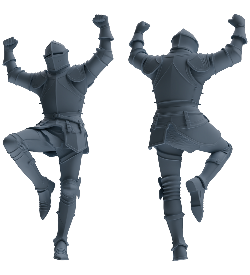 MRY-SFW SSTR090 Miniatures Soldier Model Kit Medieval Knight Six-Person Celebration Group