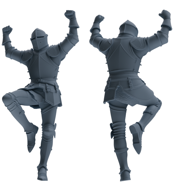 MRY-SFW SSTR090 Miniatures Soldier Model Kit Medieval Knight Six-Person Celebration Group